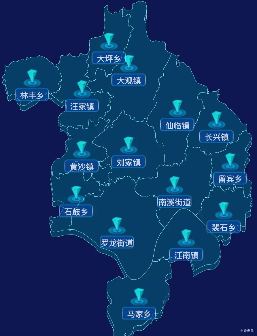 echarts宜宾市南溪区geoJson地图点击跳转到指定页面