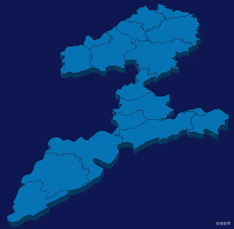 echarts宜宾市叙州区geoJson地图3d地图实例旋转动画