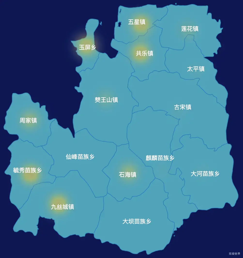 echarts宜宾市兴文县geoJson地图热力图