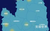 echarts宜宾市兴文县geoJson地图热力图效果