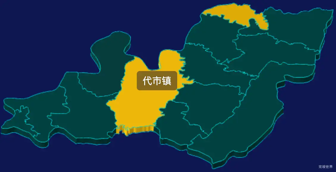 threejs广安市前锋区geoJson地图3d地图指定区域闪烁