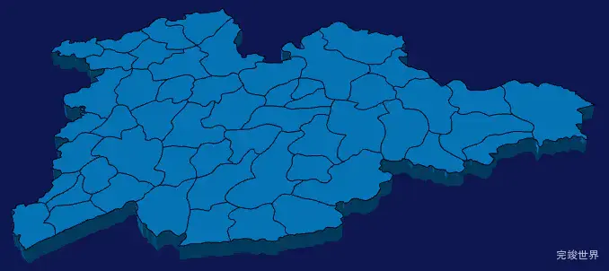 echarts达州市宣汉县geoJson地图3d地图实例旋转动画