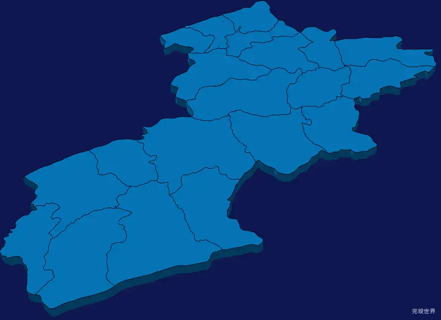 echarts达州市开江县geoJson地图3d地图实例旋转动画