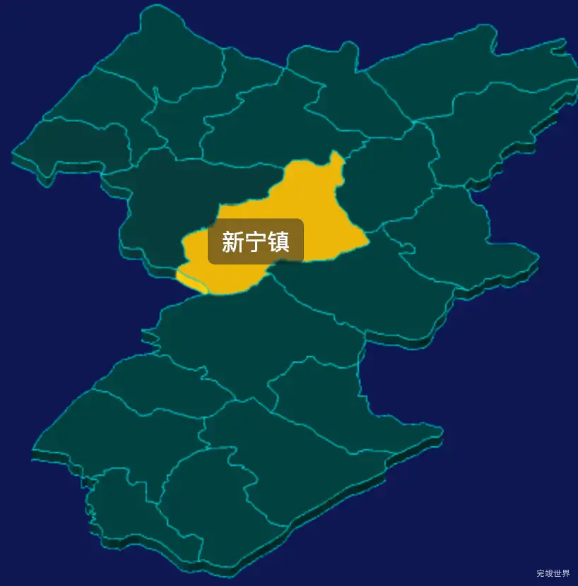 threejs达州市开江县geoJson地图3d地图鼠标移入显示标签并高亮