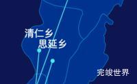 echarts雅安市芦山县geoJson地图自定义引导线实例代码