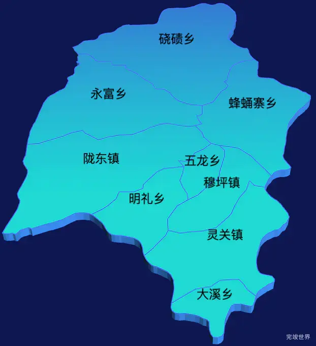 echarts雅安市宝兴县geoJson地图3d地图