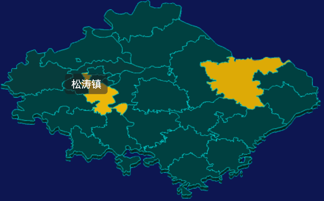 threejs资阳市雁江区geoJson地图3d地图指定区域闪烁