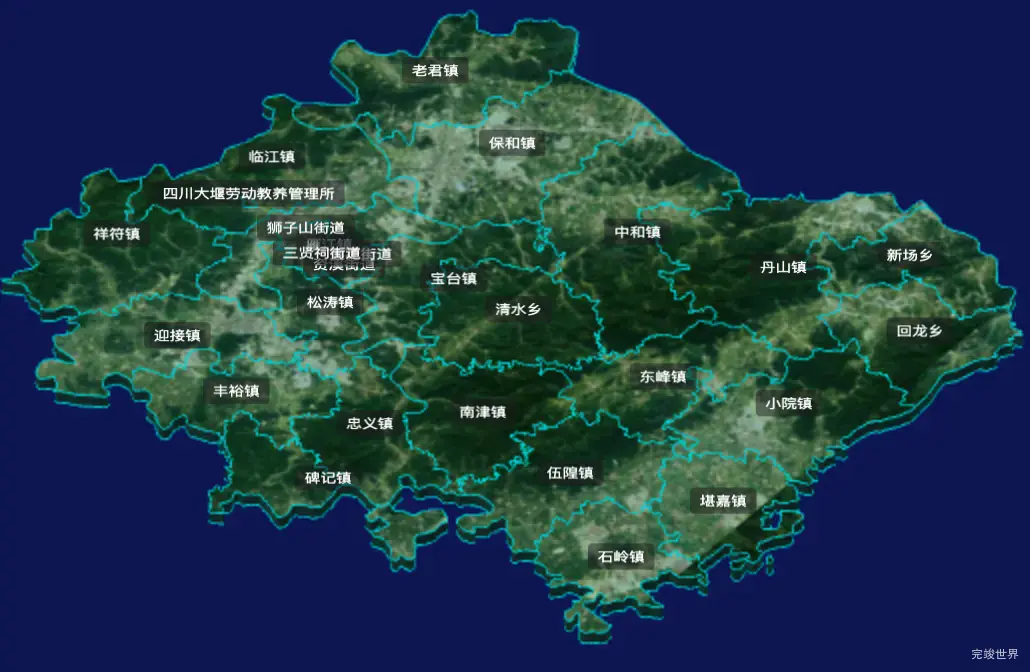 threejs资阳市雁江区geoJson地图3d地图CSS3D标签