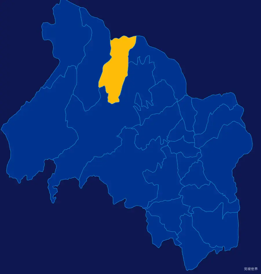echarts阿坝藏族羌族自治州金川县geoJson地图指定区域高亮