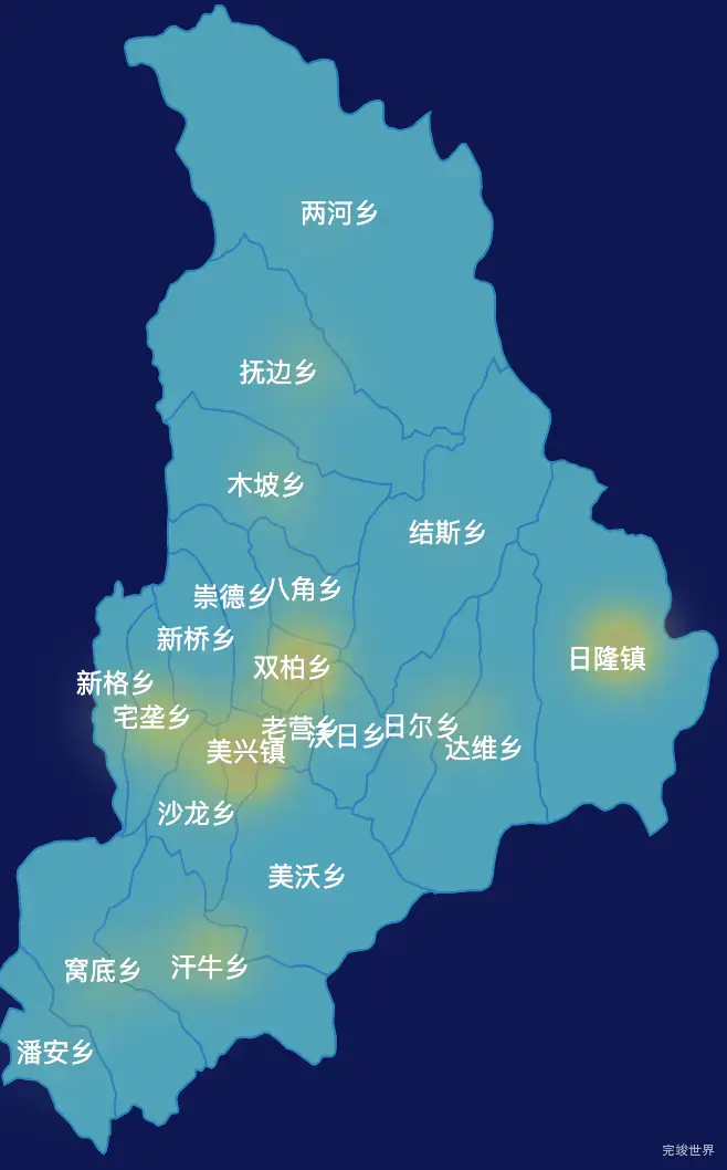 echarts阿坝藏族羌族自治州小金县geoJson地图热力图