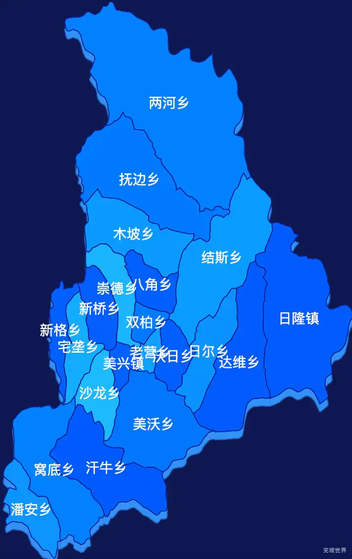 echarts阿坝藏族羌族自治州小金县geoJson地图 visualMap控制地图颜色