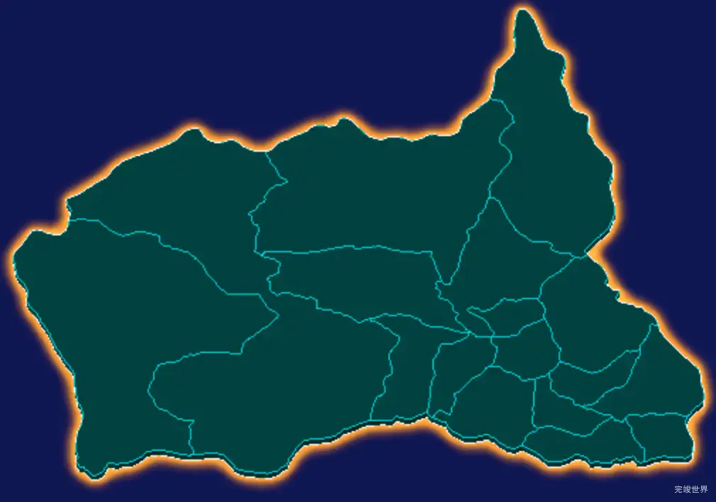 threejs阿坝藏族羌族自治州黑水县geoJson地图3d地图添加金色效果