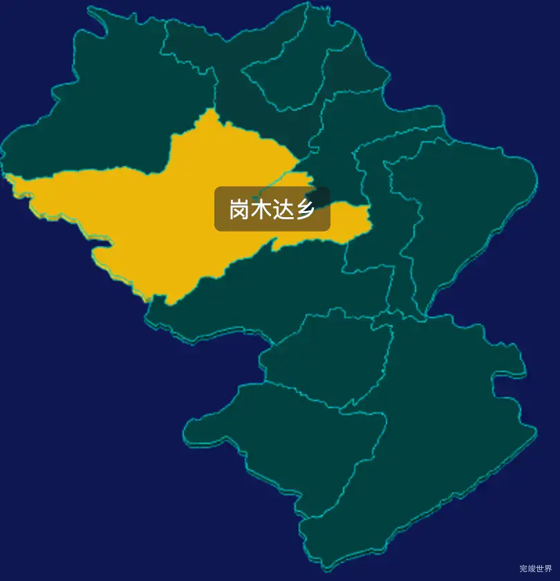 threejs阿坝藏族羌族自治州壤塘县geoJson地图3d地图鼠标移入显示标签并高亮