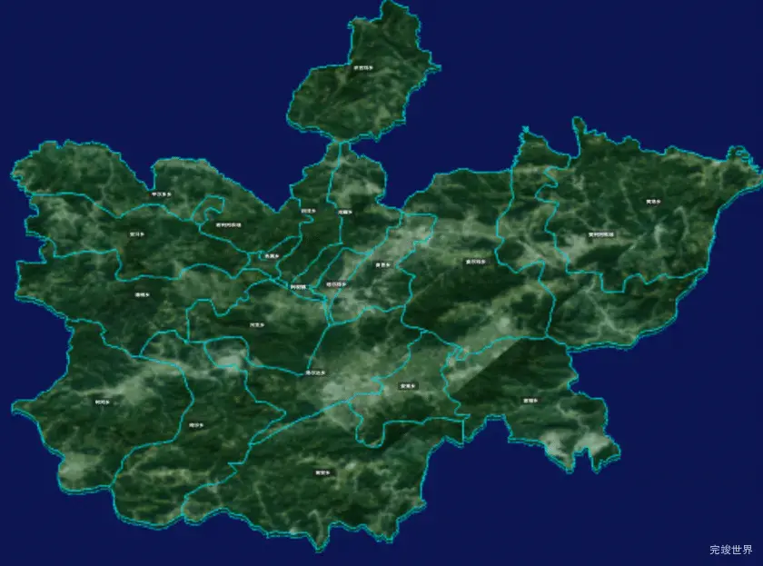 threejs阿坝藏族羌族自治州阿坝县geoJson地图3d地图CSS3D标签