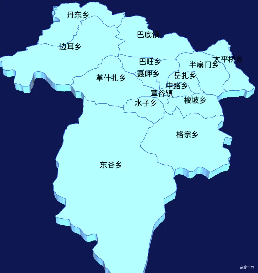 echarts甘孜藏族自治州丹巴县geoJson地图3d地图