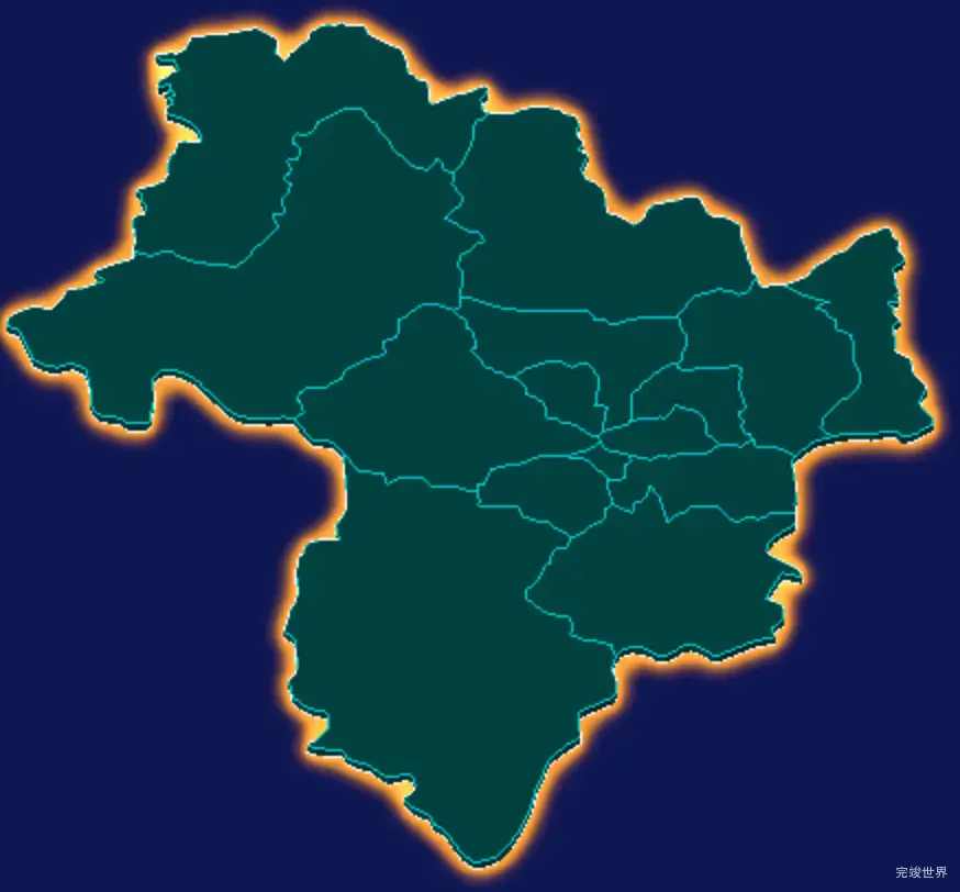 threejs甘孜藏族自治州丹巴县geoJson地图3d地图添加金色效果