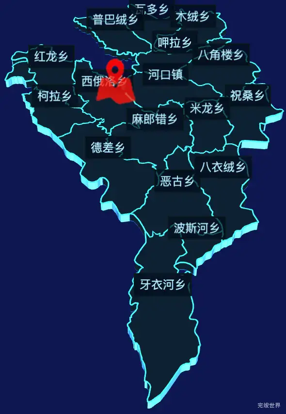 echarts甘孜藏族自治州雅江县geoJson地图3d地图自定义图标