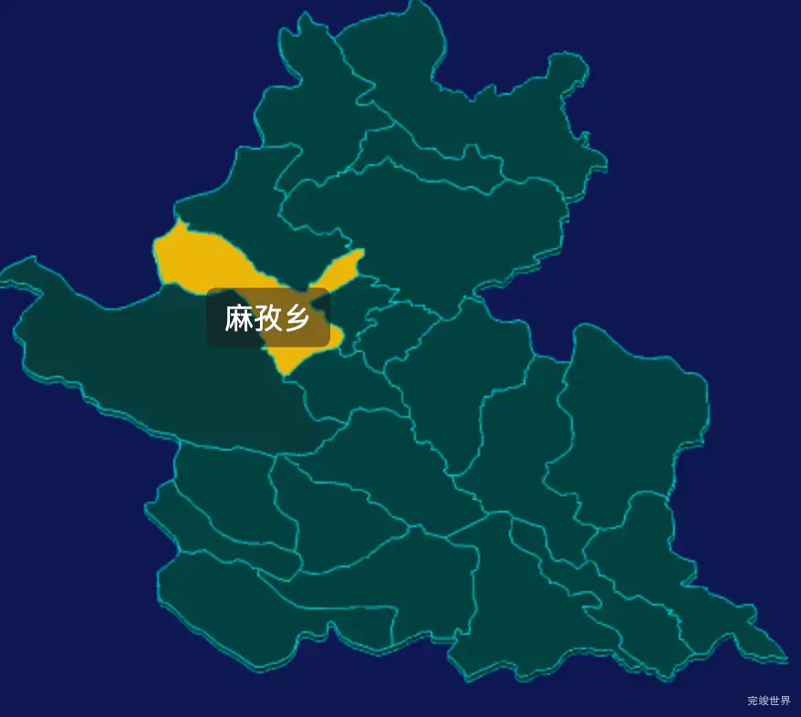 threejs甘孜藏族自治州道孚县geoJson地图3d地图鼠标移入显示标签并高亮