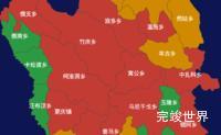 echarts甘孜藏族自治州德格县geoJson地图定义颜色代码演示