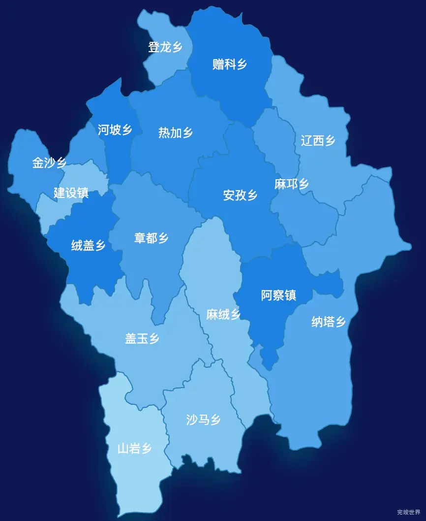 echarts甘孜藏族自治州白玉县geoJson地图 tooltip轮播