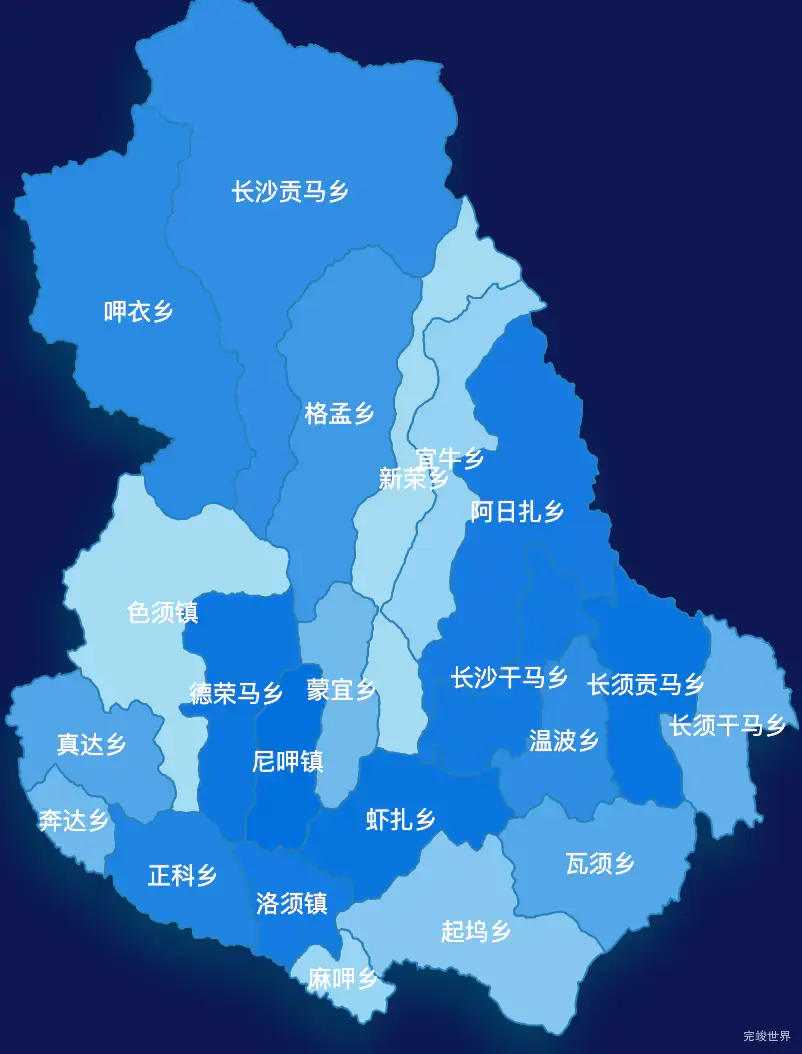 echarts甘孜藏族自治州石渠县geoJson地图 tooltip轮播