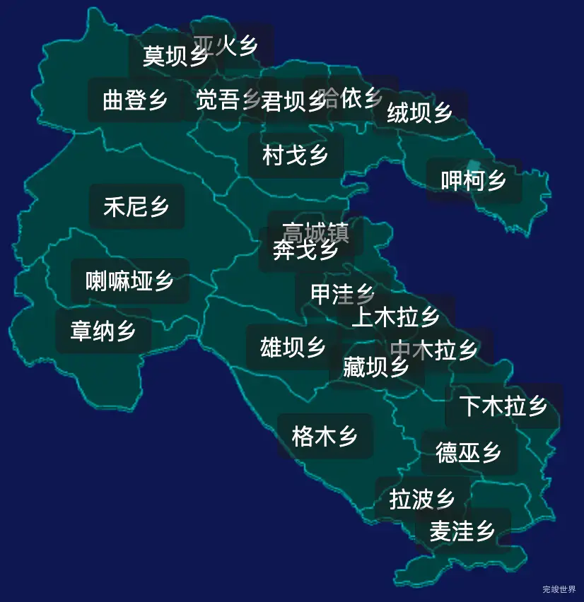 threejs甘孜藏族自治州理塘县geoJson地图3d地图添加旋转棱锥