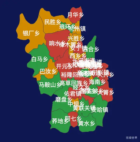 echarts凉山彝族自治州西昌市geoJson地图tooltip自定义html