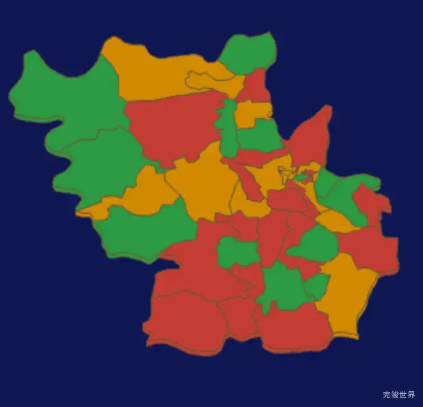 threejs凉山彝族自治州西昌市geoJson地图3d地图