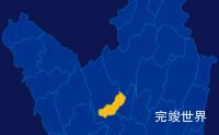 echarts凉山彝族自治州盐源县geoJson地图区域闪烁效果实例