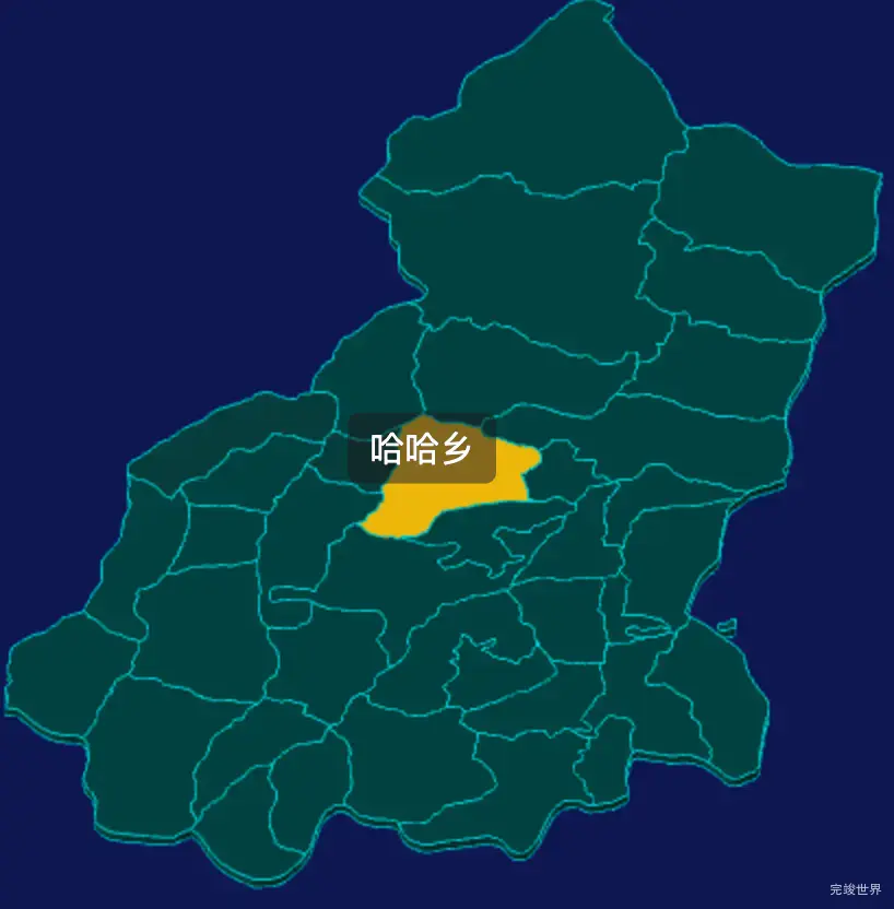 threejs凉山彝族自治州冕宁县geoJson地图3d地图鼠标移入显示标签并高亮