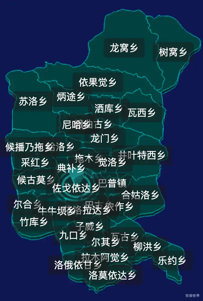 threejs凉山彝族自治州美姑县geoJson地图3d地图添加旋转棱锥