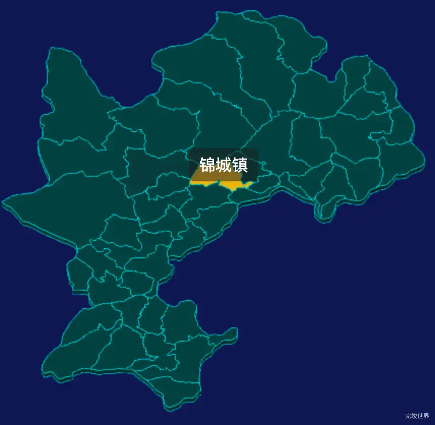 threejs凉山彝族自治州雷波县geoJson地图3d地图鼠标移入显示标签并高亮