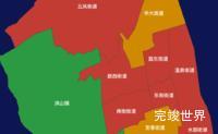 echarts福州市鼓楼区geoJson地图定义颜色代码演示