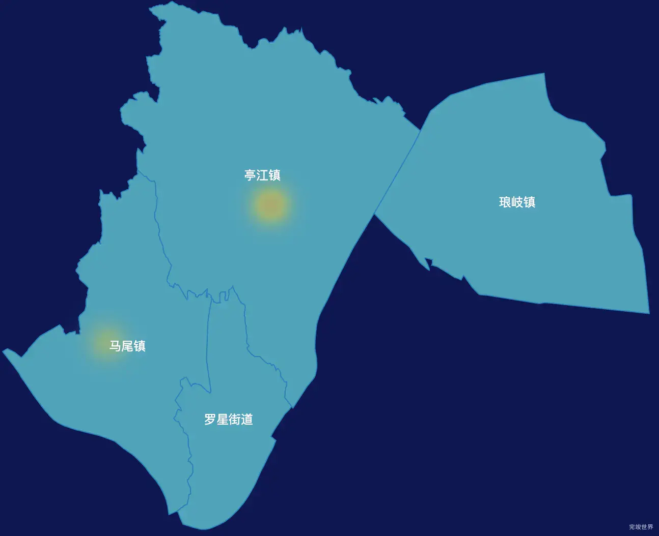 echarts福州市马尾区geoJson地图热力图