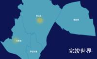echarts福州市马尾区geoJson地图热力图效果实例
