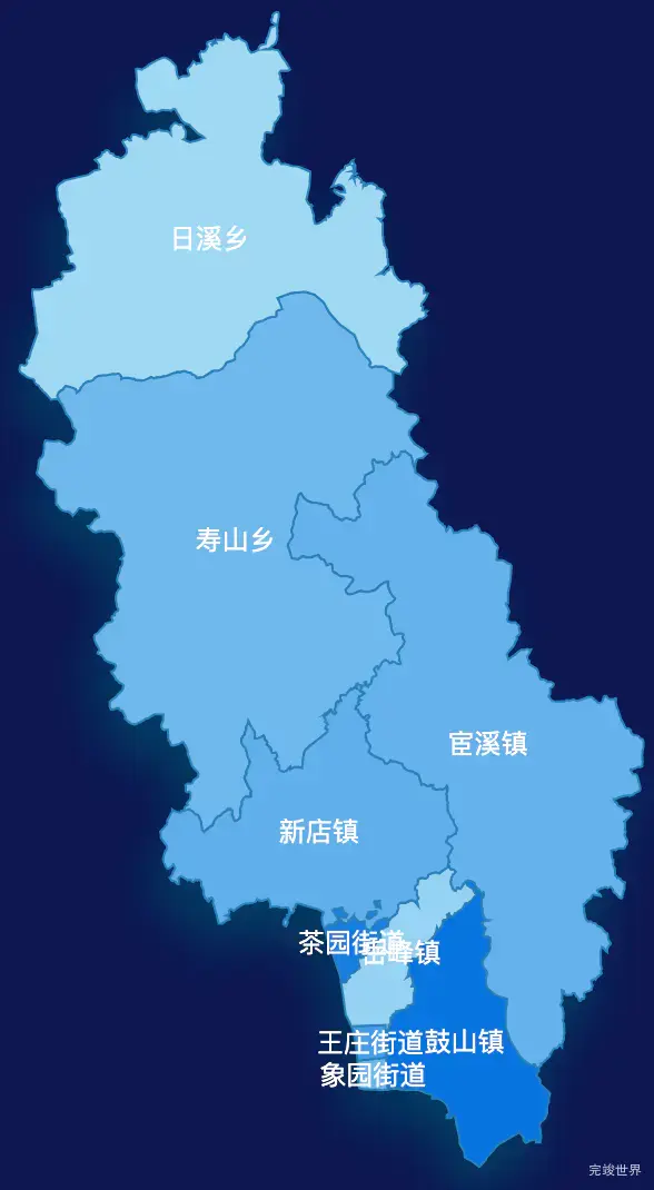 echarts福州市晋安区geoJson地图 tooltip轮播