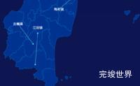 echarts福州市长乐区geoJson地图自定义引导线演示实例