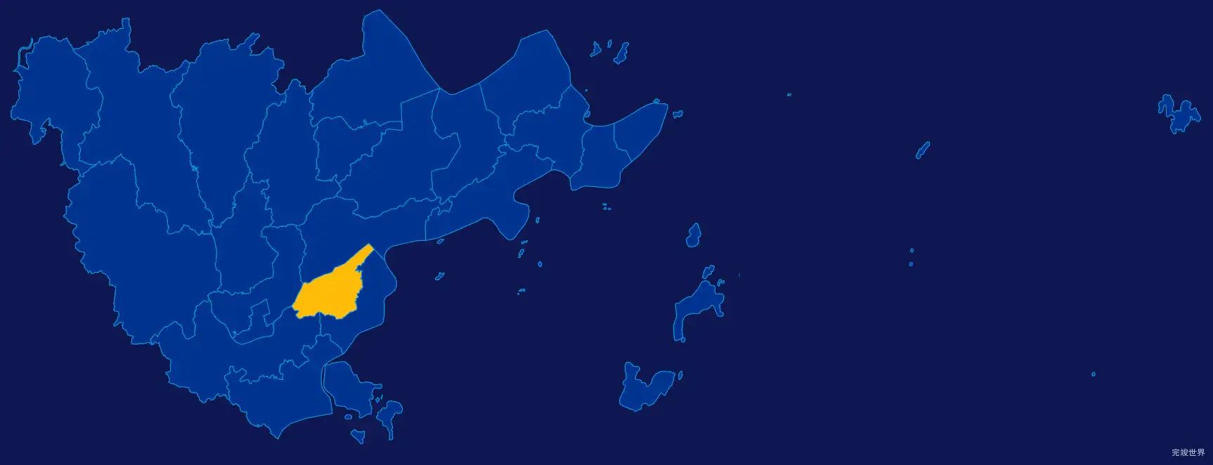 echarts福州市连江县geoJson地图指定区域高亮