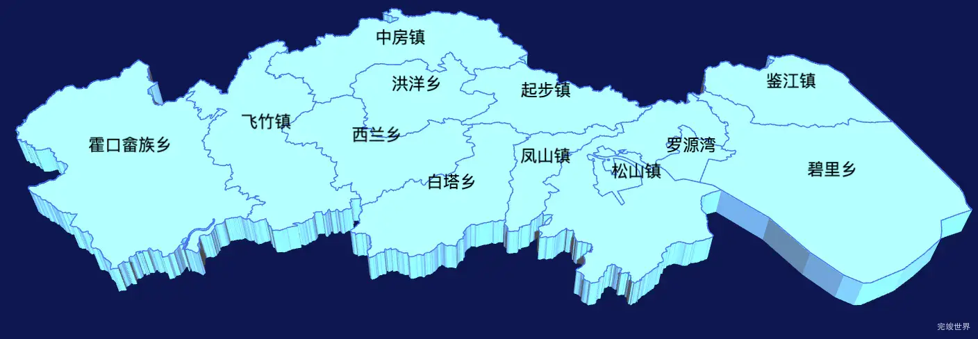 echarts福州市罗源县geoJson地图3d地图