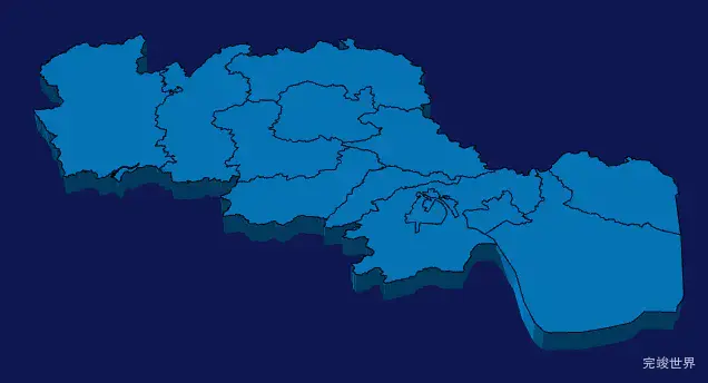 echarts福州市罗源县geoJson地图3d地图实例旋转动画