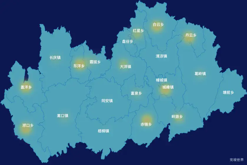 echarts福州市永泰县geoJson地图热力图