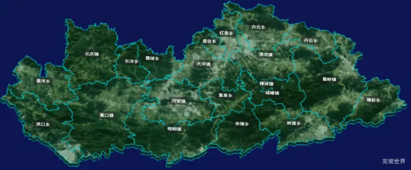 threejs福州市永泰县geoJson地图3d地图CSS3D标签