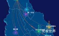 echarts厦门市集美区geoJson地图迁徙图效果实例