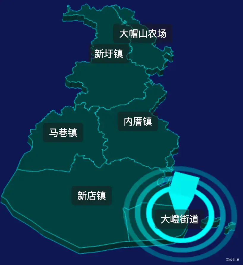 threejs厦门市翔安区geoJson地图3d地图css2d标签