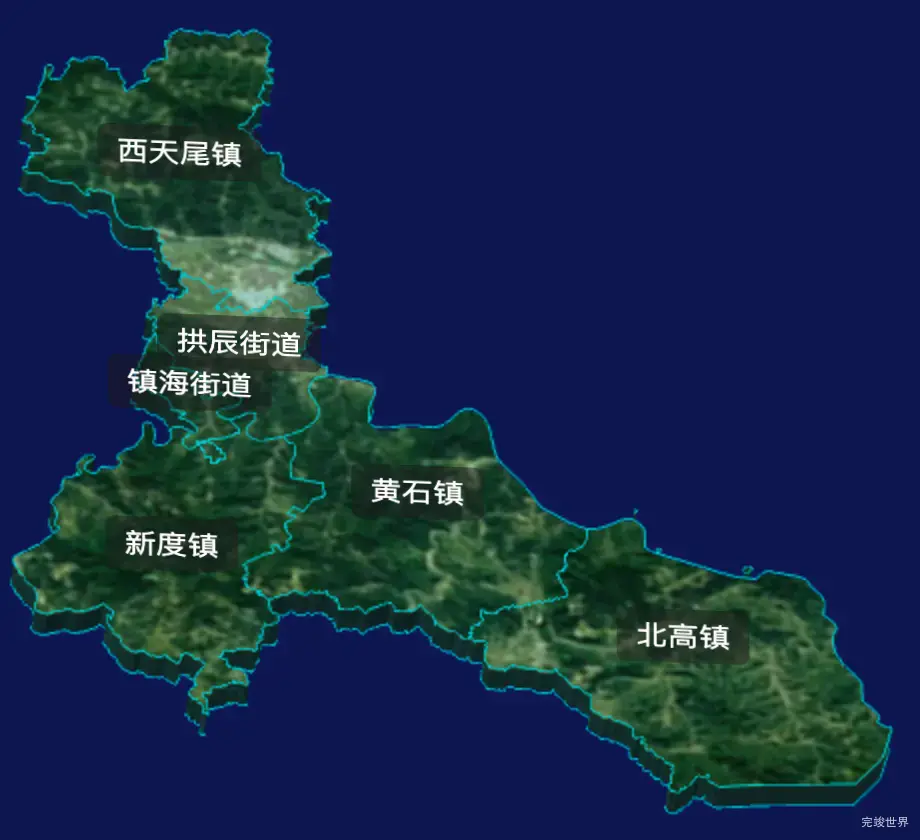 threejs莆田市荔城区geoJson地图3d地图CSS3D标签