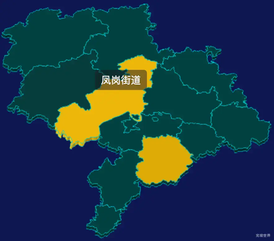 threejs三明市沙县区geoJson地图3d地图指定区域闪烁