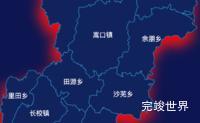 echarts三明市清流县geoJson地图阴影效果实例