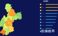 echarts三明市宁化县geoJson地图地图排行榜效果实例代码