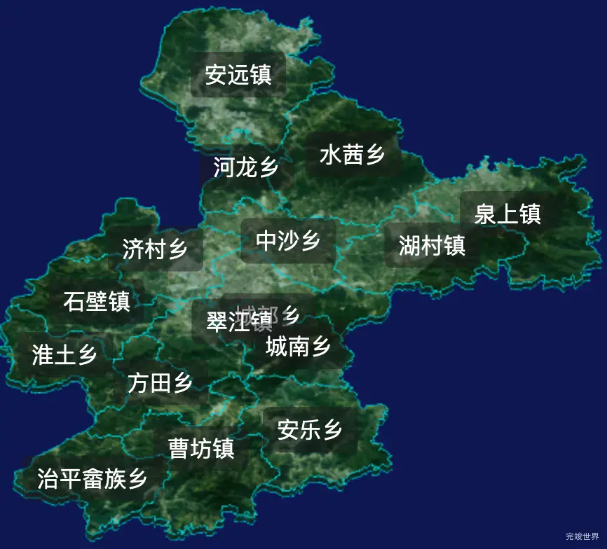 threejs三明市宁化县geoJson地图3d地图自定义贴图加CSS2D标签