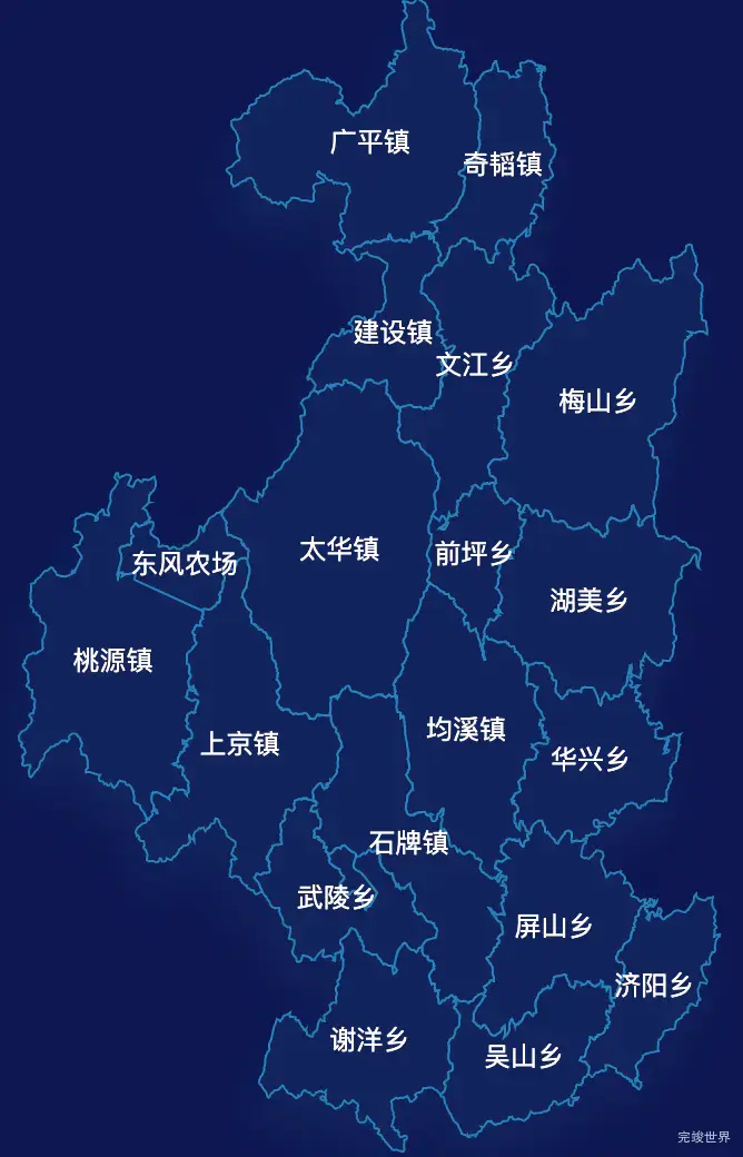 echarts三明市大田县geoJson地图地图下钻展示